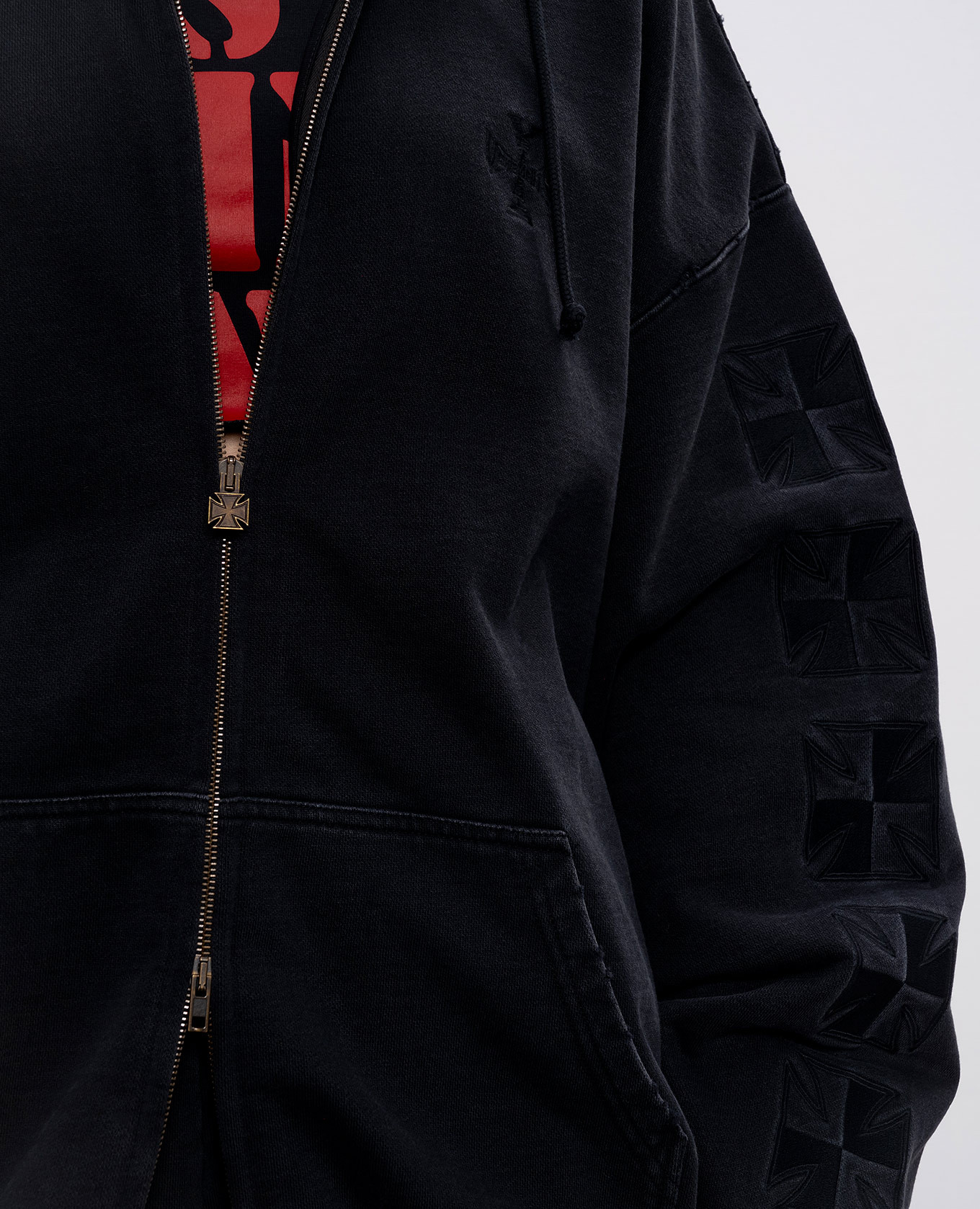 

Black sports jacket with branded embroidery Vetements