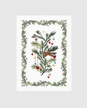 TESSITURA TOSCANA TELERIE White linen tea towel RUDY RENNA NC250031020067