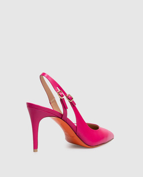 Santoni Pink leather slingbacks WDID71269HI2NSZA