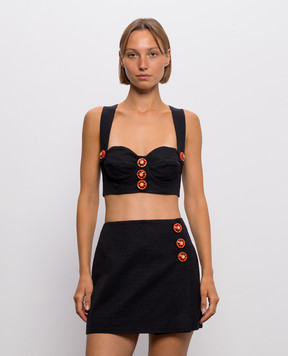 Dolce&Gabbana Black bustier top F7BY9TFU9AU