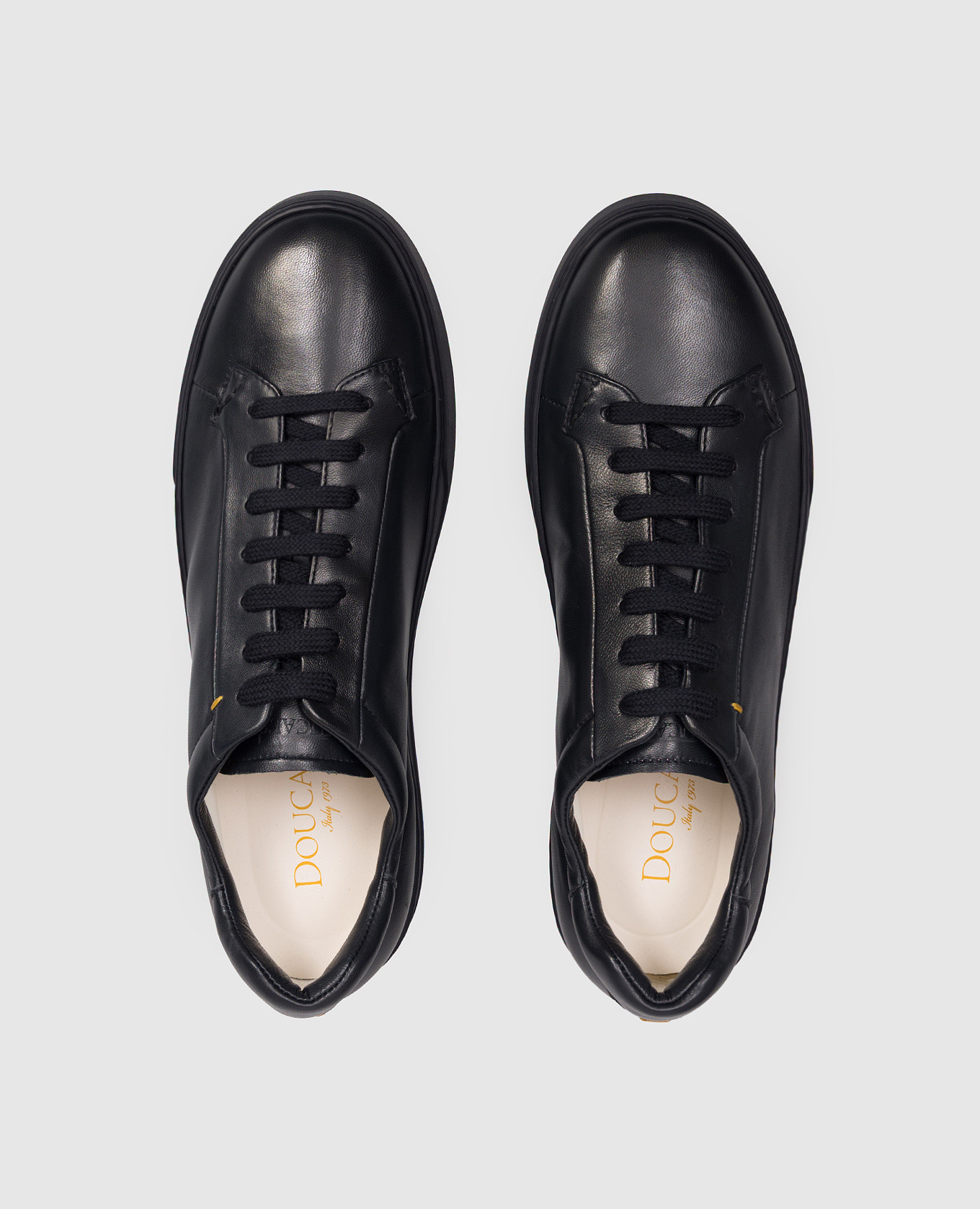 

Blue leather sneakers with textured logo Doucal's