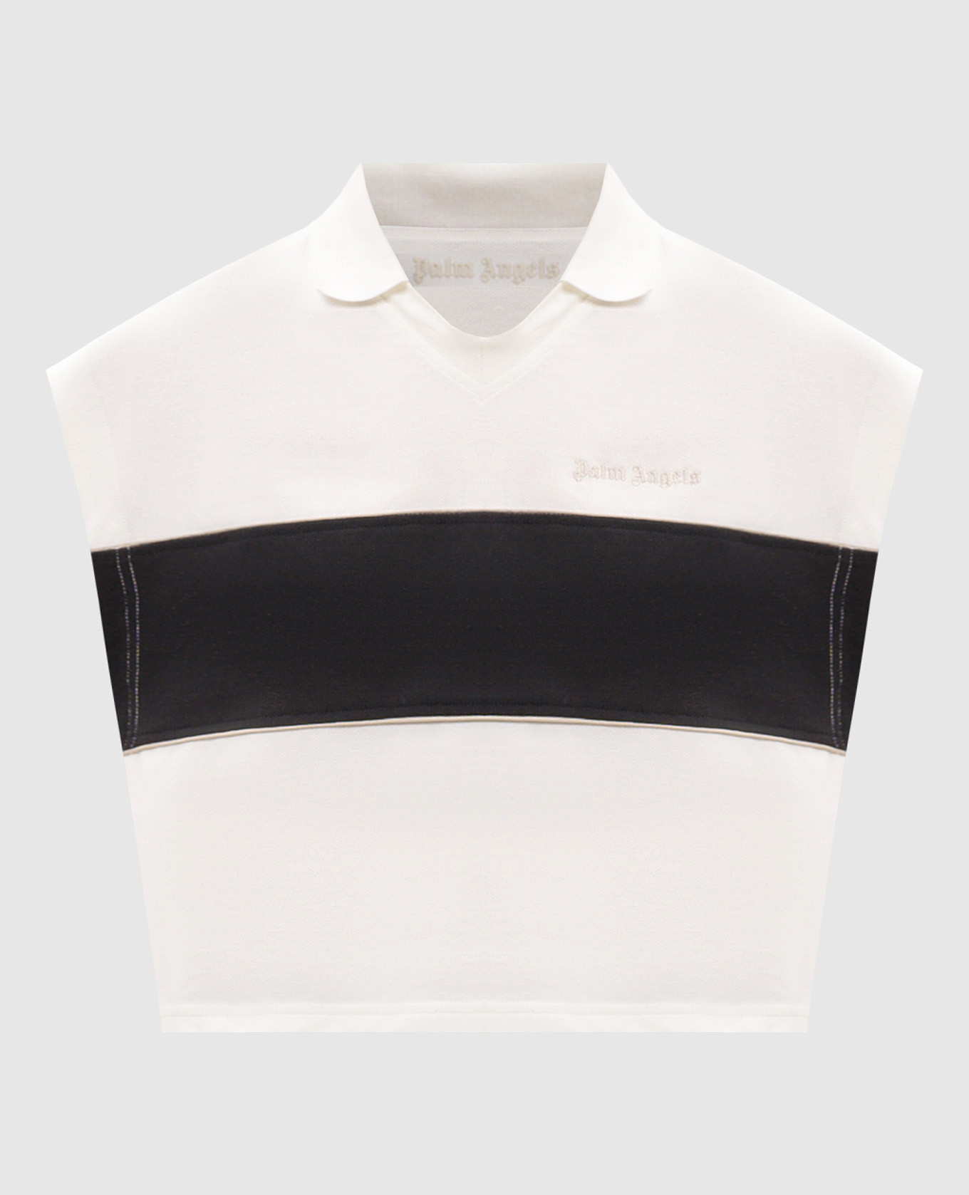 White top with polo collar