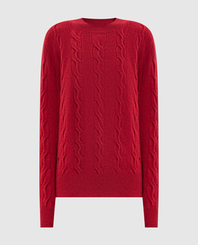 Ami Paris Red merino wool sweater UKS880KN0189w