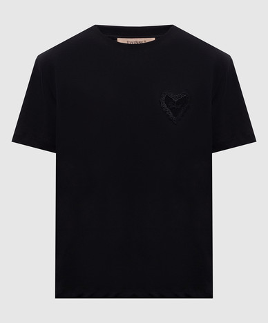 Black T-shirt with logo patch