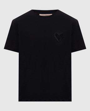 Twinset Black T-shirt with logo patch 262TP2302