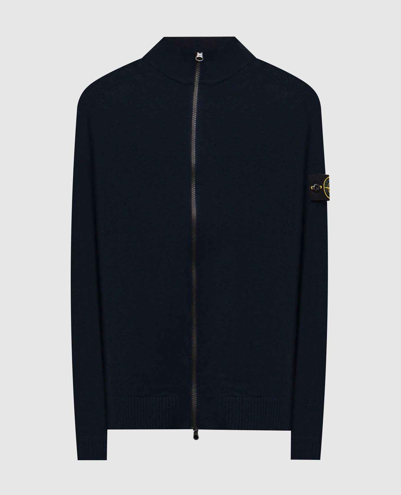 

Blue wool cardigan with logo patch Stone Island