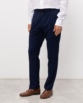 Pini Parma Blue wool pants TRLEISUREBL