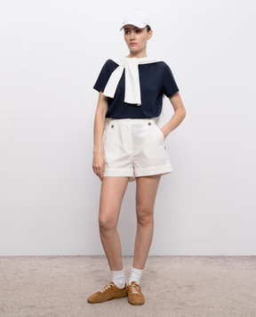 Woolrich Blue t-shirt with logo print CFWWTE2014FRUT5293