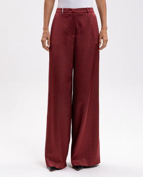 Peserico Red pants with a monil chain E0447605433