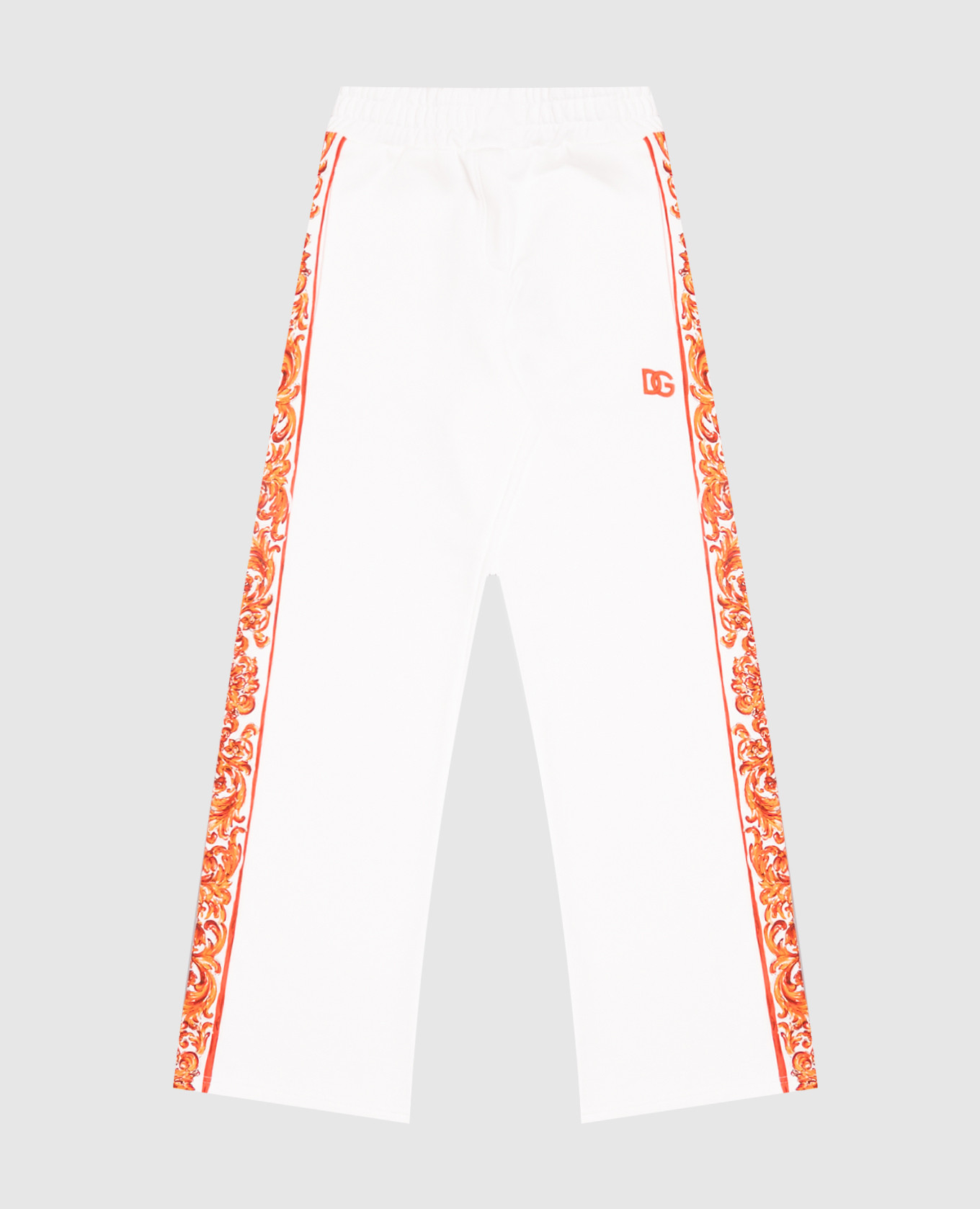 

Children's white sweatpants with DG logo monogram embroidery Dolce&Gabbana