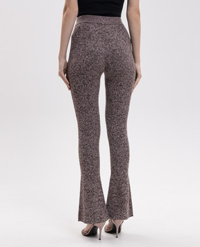 Max Mara Sportmax Brown VELO ribbed wool flared pants SPXVELO