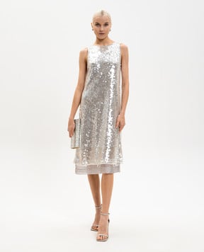 3.1 Phillip Lim Gray sequin midi dress E26191042NSQ