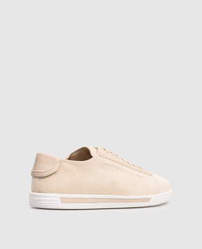 Stefano Ricci Beige suede sneakers with logo UV33G5282SDPWY