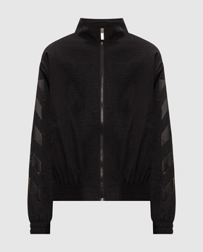 Off-White Black windbreaker with print 44MBD05RF26F001001