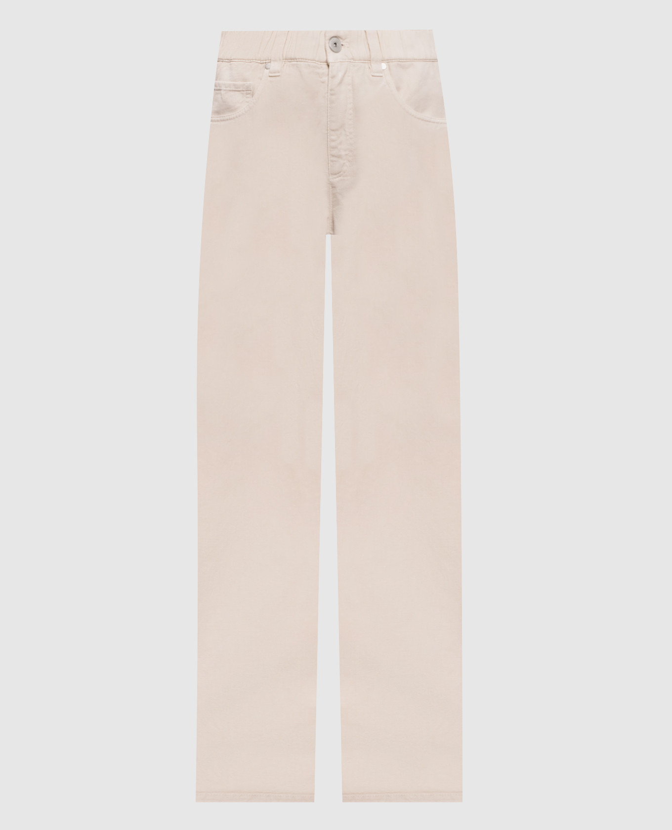 

Beige jeans with linen Brunello Cucinelli
