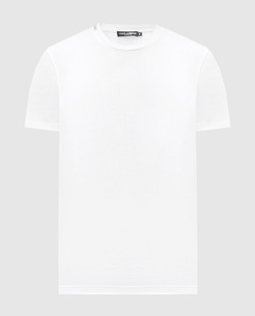 Dolce&Gabbana White T-shirt with logo G8JX7TG7P1A