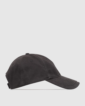 Vetements Black cap with logo embroidery UE76CA324Bw