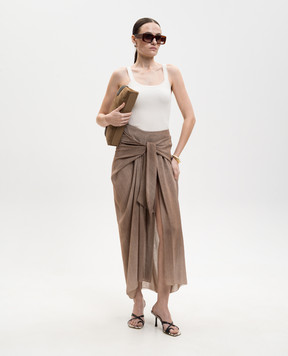 Ermanno Scervino Ivory ribbed top D485L762HVT