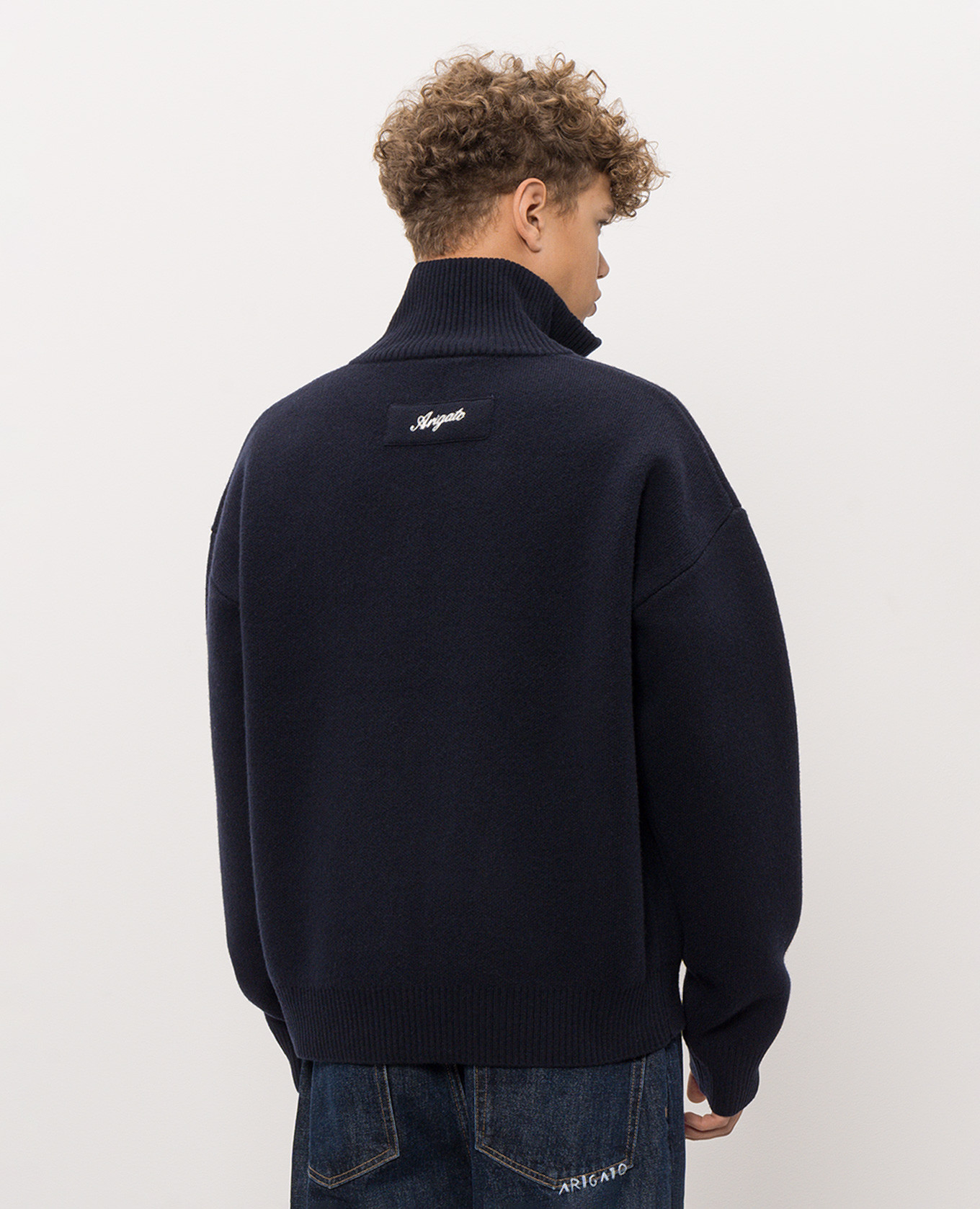 Blue Core Cardigan with Wool Axel Arigato 4