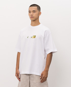 Off-White White T-shirt with Spices Arrow print 44MAA120F26J00D