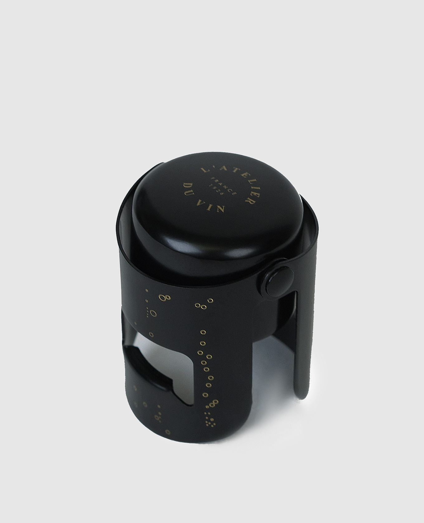 

Gard'Bulles black metal stopper for champagne and sparkling wine L`atelier du vin