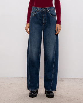 Dolce&Gabbana Blue jeans with logo plate FTDMTDG8PT2