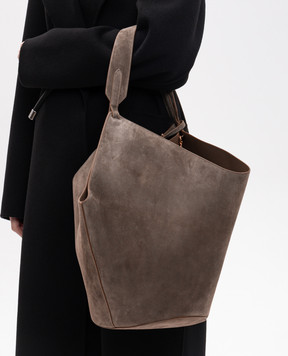 Khaite Brown suede Lotus bag H2037726