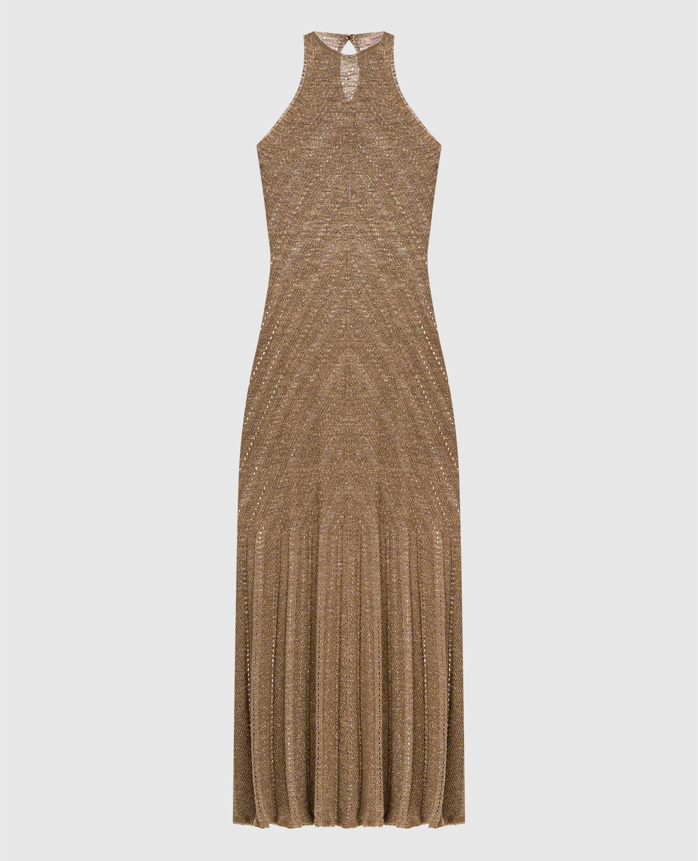 Brown dress with linen