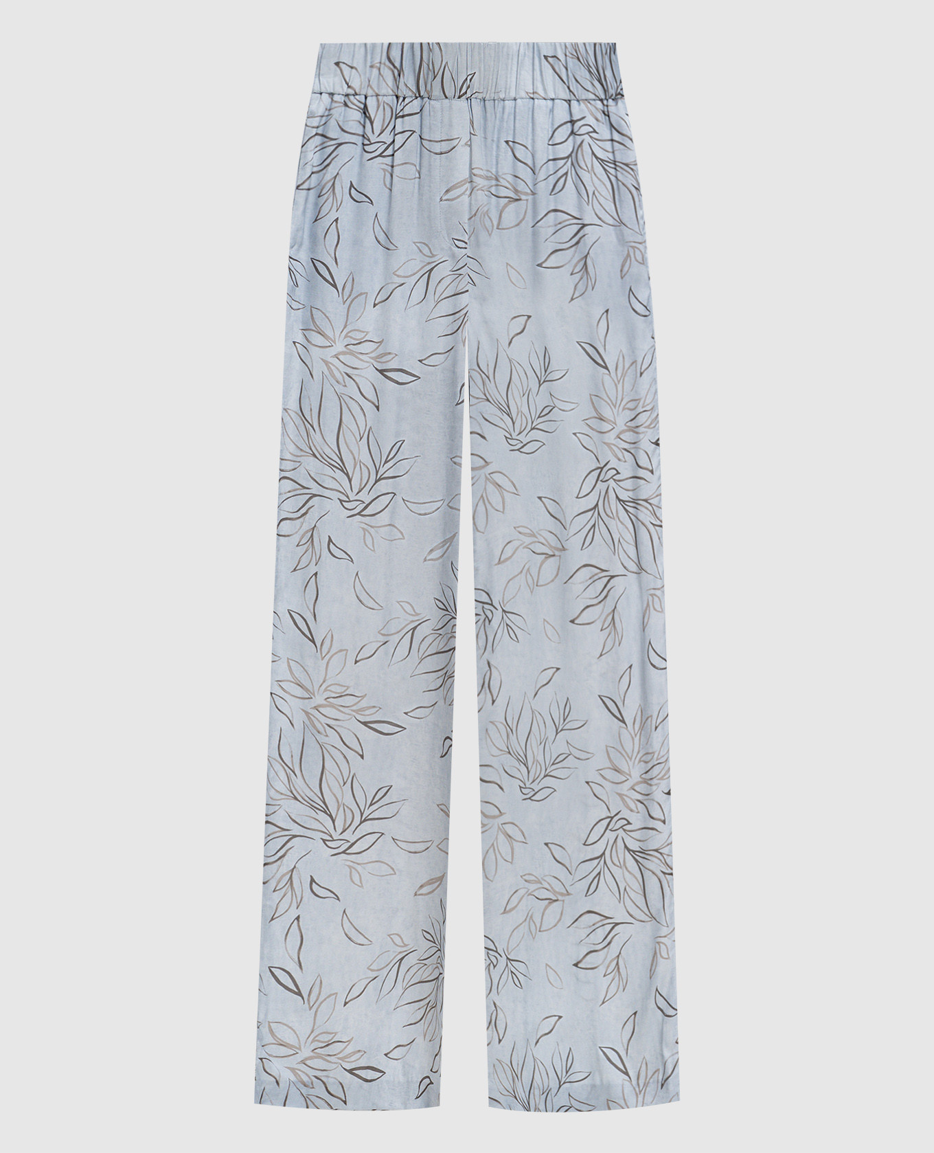

Blue palazzo pants in floral print Peserico, Light blue