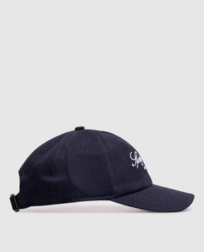 Sporty & Rich Vendome LA children's blue cap with logo embroidery AC10176269BL106