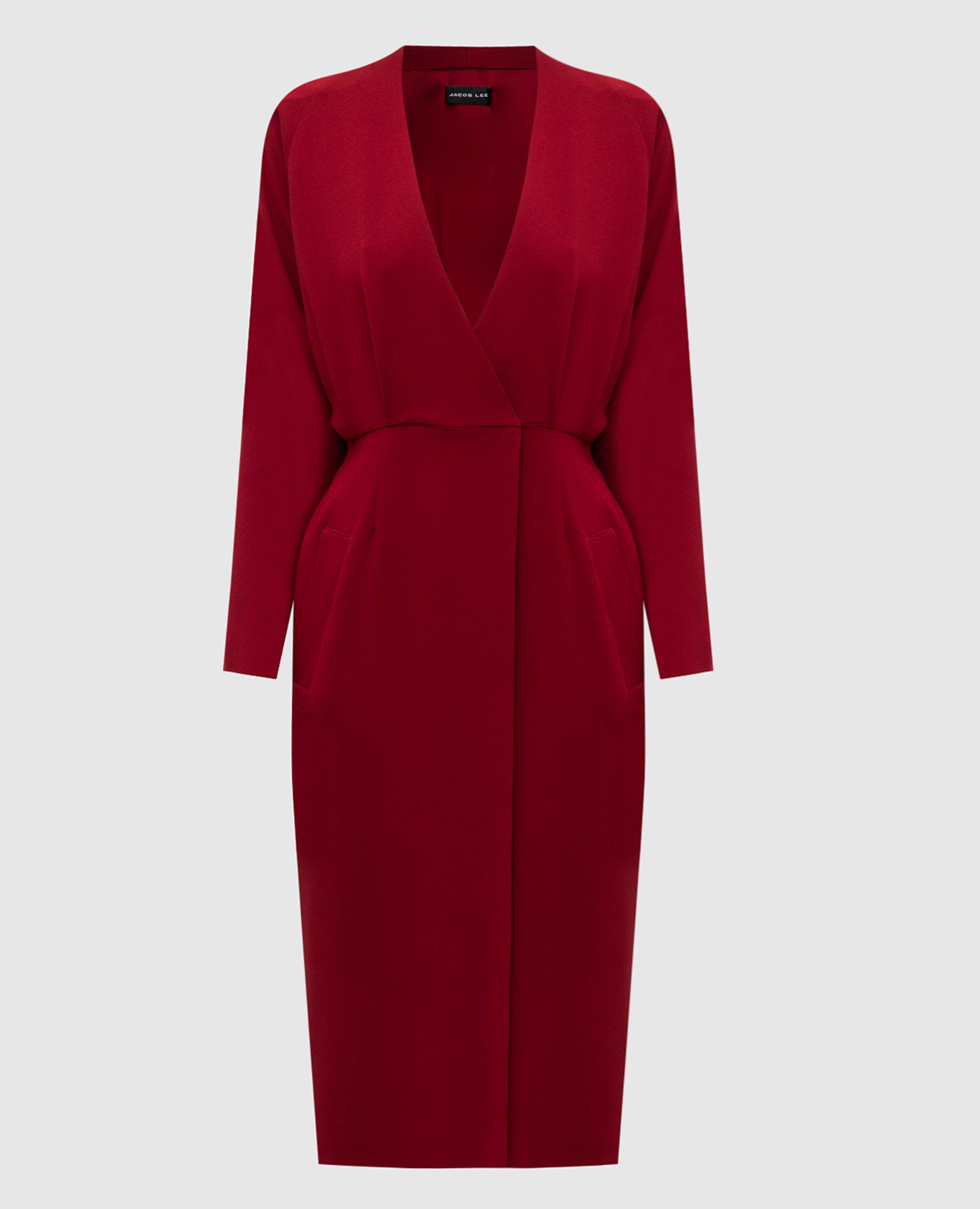 

Burgundy silk dress with a scent Jacob Lee