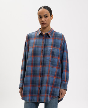 Juun.j Blue checkered shirt JW6264W05P