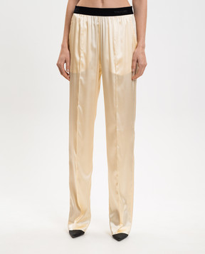 Tom Ford Yellow silk pants PAW683FAX881