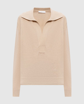 Victoria Beckham Genevieve beige wool and cashmere pullover 1326KJU007475A