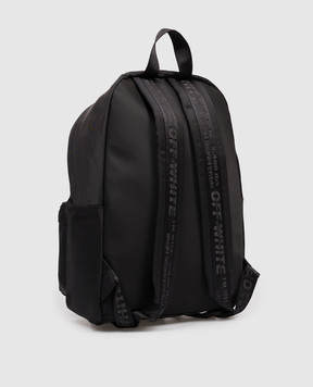 Off-White Children's black backpack with Arrow logo print OBNB001S26FAB001
