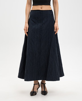 Marc Le Bihan Blue striped skirt 2553