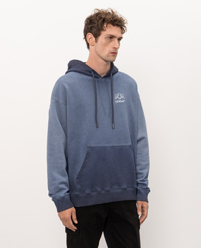 Off-White Blue printed hoodie 44MBB085F26F00W