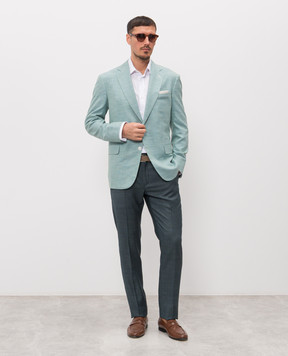 Stefano Ricci Green wool pants M1T6100022W0017U