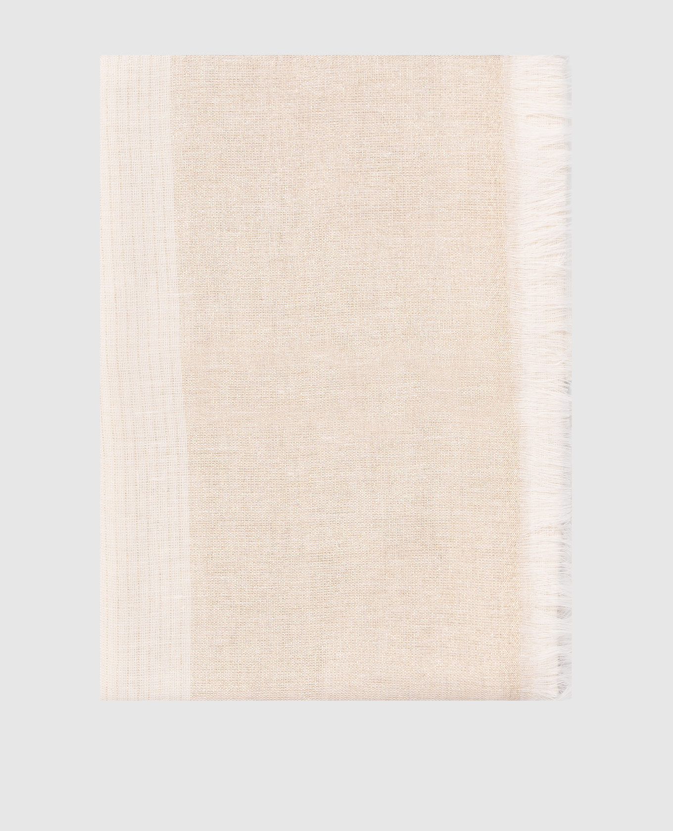 

Beige linen scarf with lurex Peserico