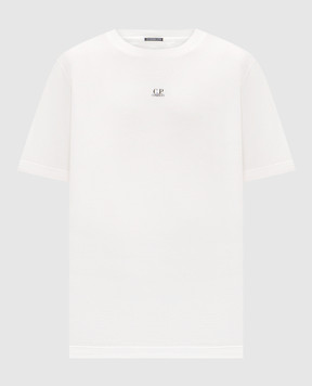 C.P. Company White T-shirt with logo MTS114A006374G