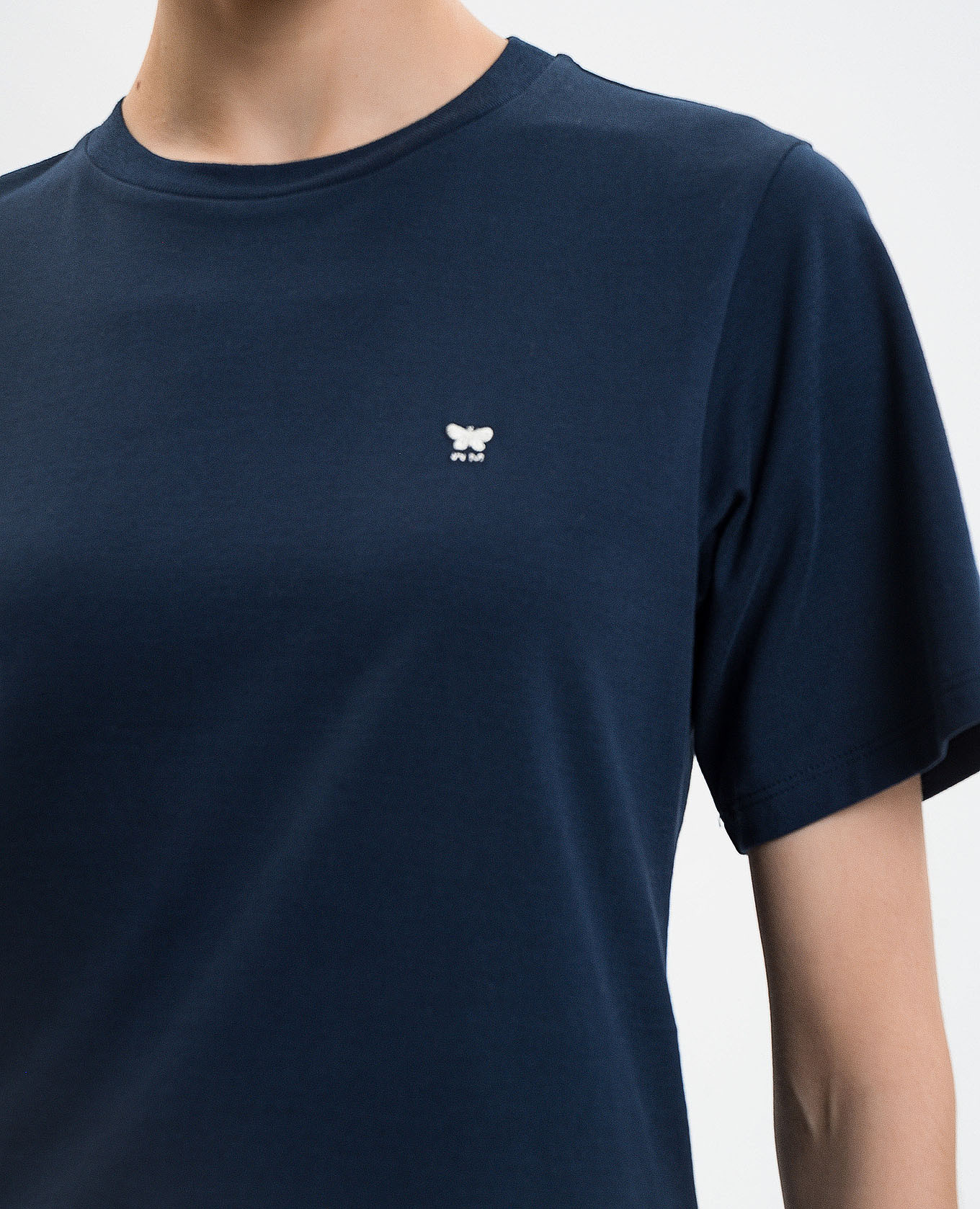 

WKDVENACO blue T-shirt with embroidered emblem Max Mara Weekend