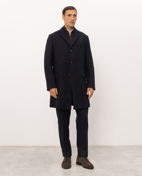 Enrico Mandelli Blue wool and cashmere coat A9C0083816