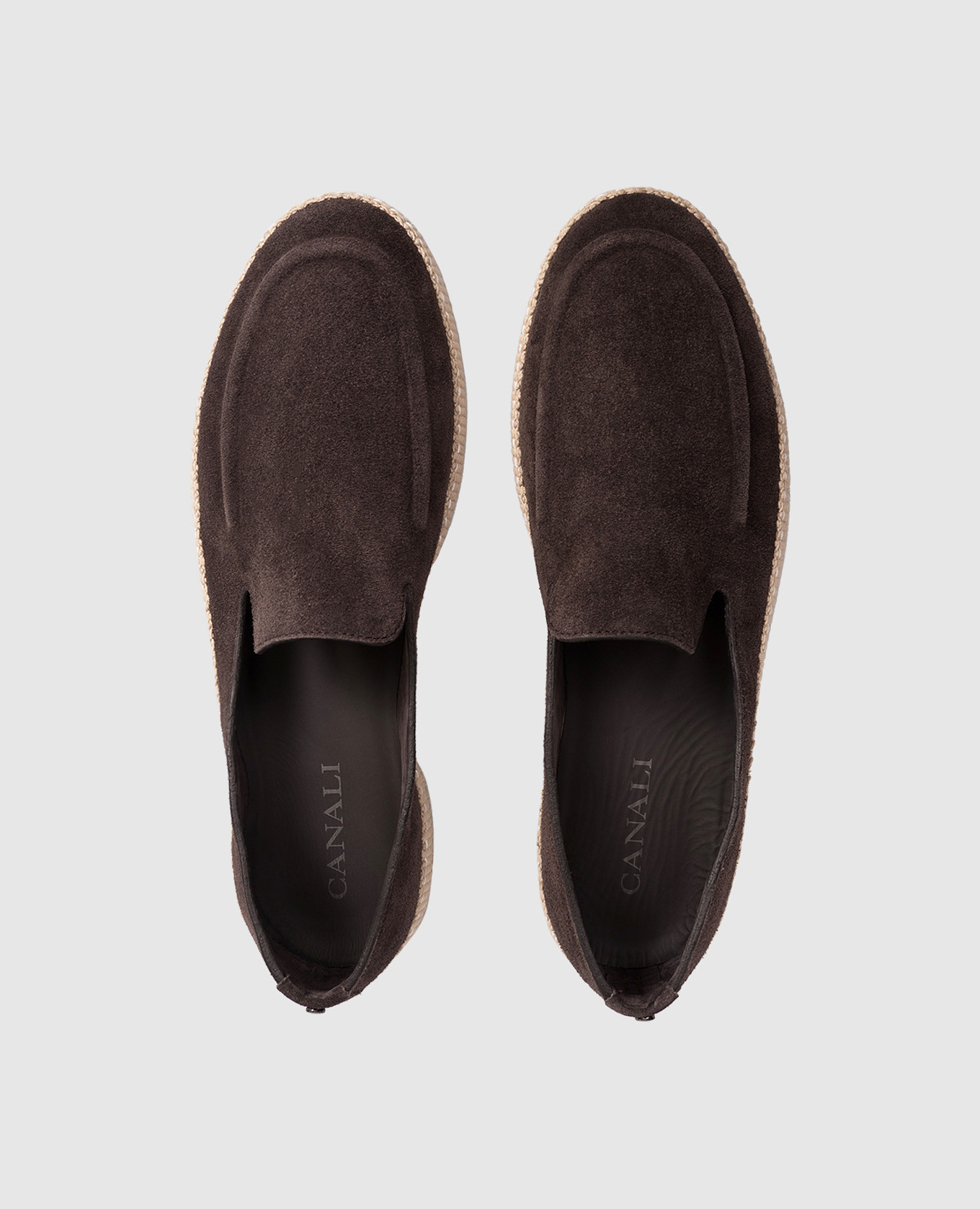 

Brown suede espadrilles Canali
