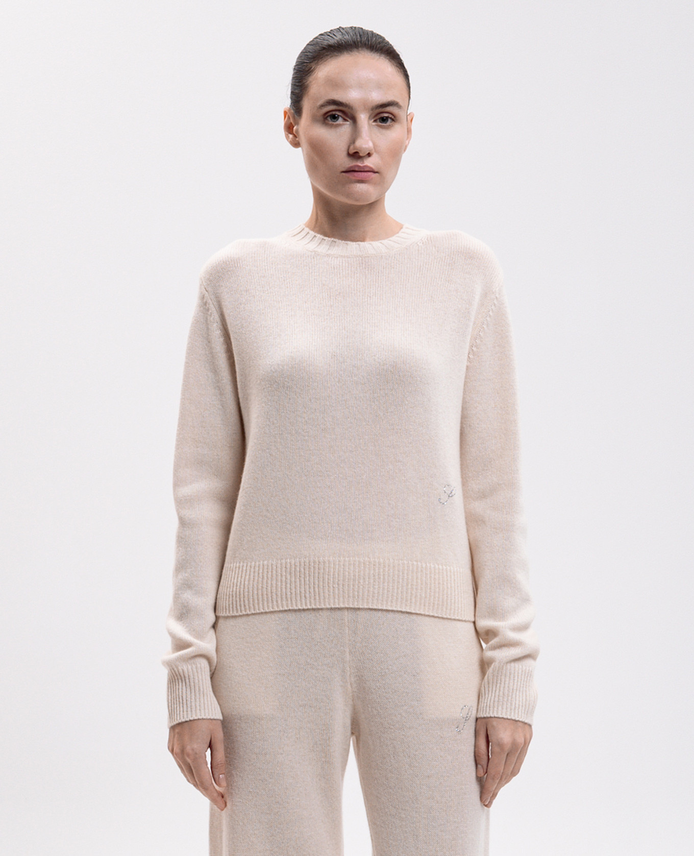 Ivory cashmere and wool jumper Sporty & Rich 3