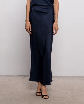 Loulou de Saison ELI blue silk skirt ELI
