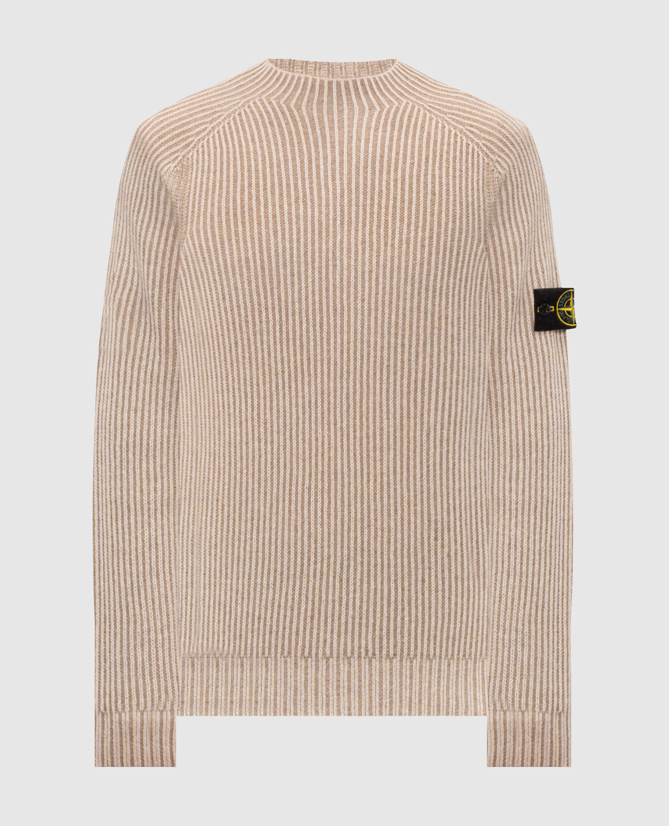 Beige cashmere and wool sweater