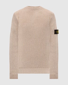 Stone Island Beige cashmere and wool sweater L2S155100043S0N21