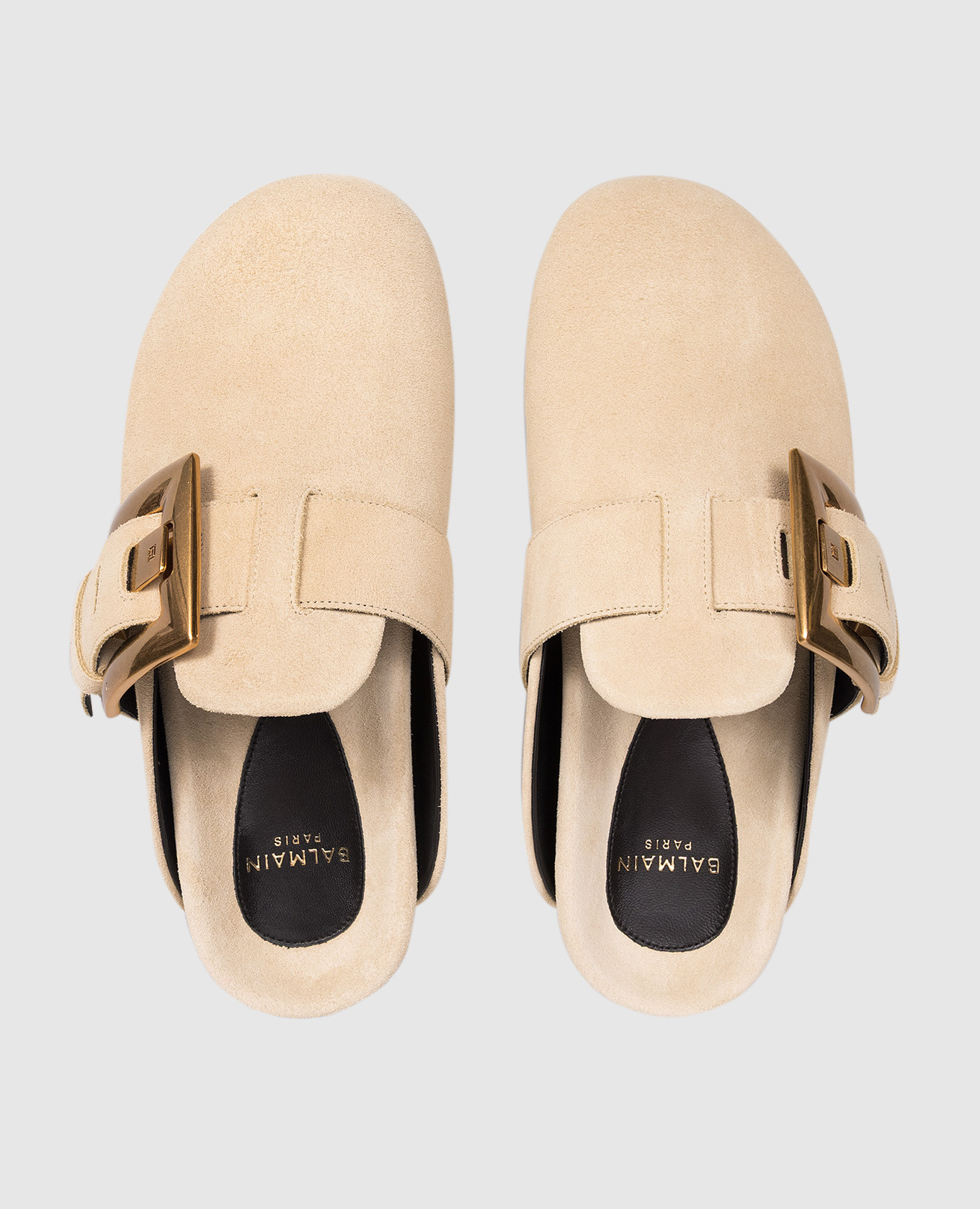 Beige suede mules PB Balmain 4