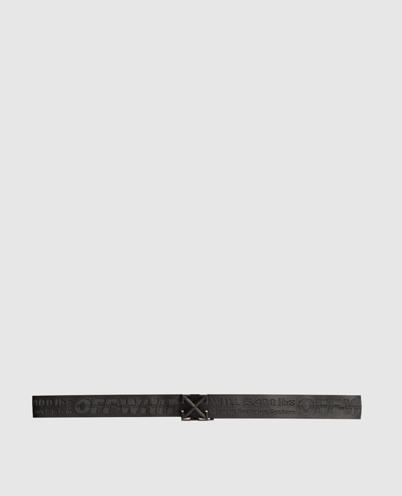 Grey belt with logo pattern