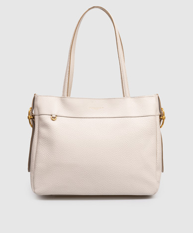 Selena beige leather tote bag